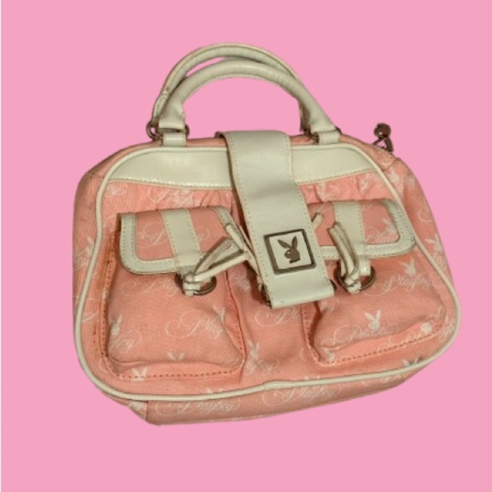 Playboy Pink and Cream Women's Bag